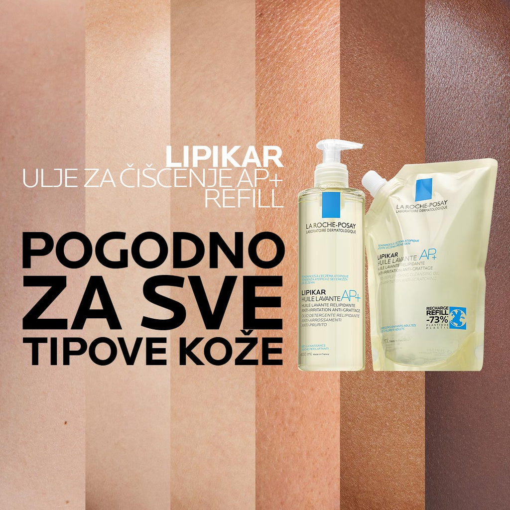 La Roche-Posay LIPIKAR ulje + eko punjenje za suhu kožu sklonu atopiji (čišćenje)