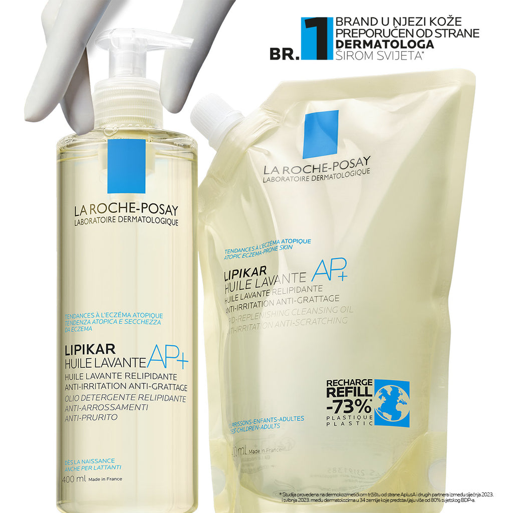 La Roche-Posay LIPIKAR ulje + eko punjenje za suhu kožu sklonu atopiji (čišćenje)