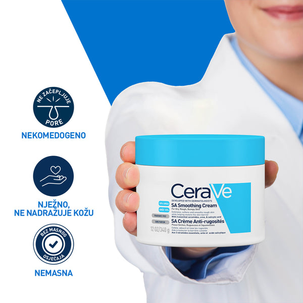 CeraVe SA krema za zaglađivanje suhe i grube kože 340 ml