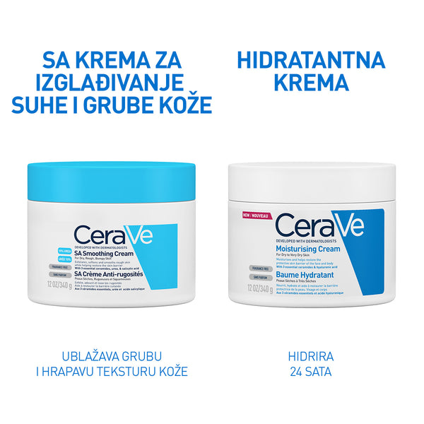 CeraVe SA krema za zaglađivanje suhe i grube kože 340 ml