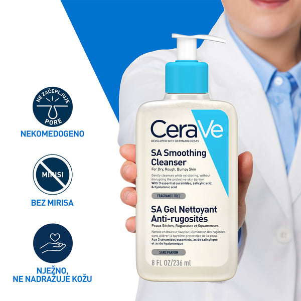 CeraVe SA gel za čišćenje suhe i grube kože 236 ml