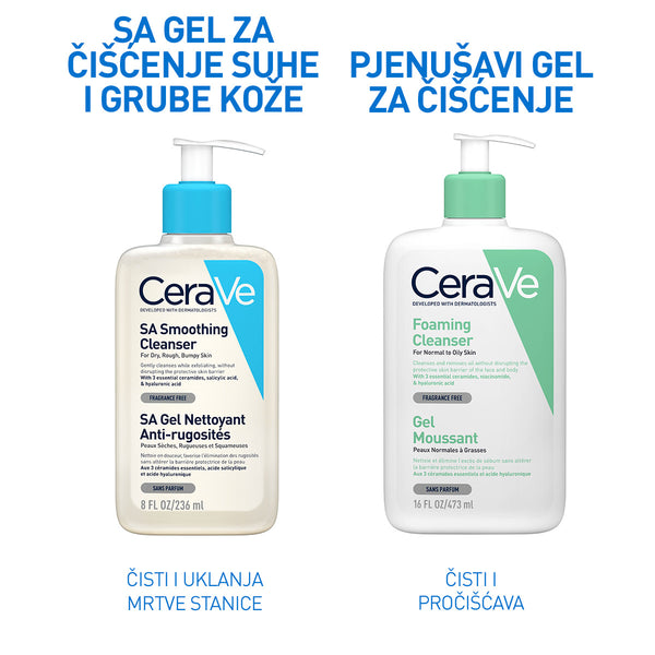 CeraVe SA gel za čišćenje suhe i grube kože 236 ml