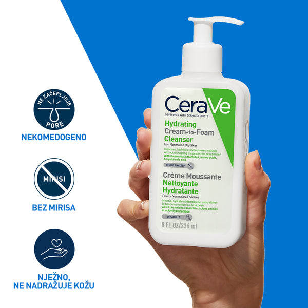 CeraVe Hidratantna kremasto-pjenušava emulzija za čišćenje 236 ml