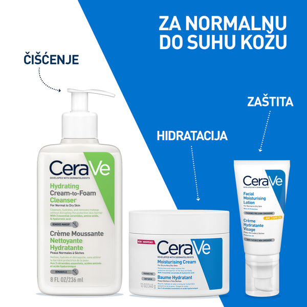 CeraVe Hidratantna kremasto-pjenušava emulzija za čišćenje 236 ml
