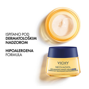 VICHY NEOVADIOL Hranjiva noćna njega za čvrstoću kože u postmenopauzi s omega kiselinama, 50 ml