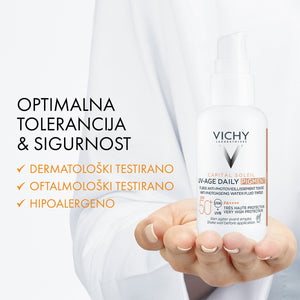 VICHY CAPITAL SOLEIL UV-Age daily tonirani vodeni fluid protiv znakova fotostarenja SPF50+ 40ml