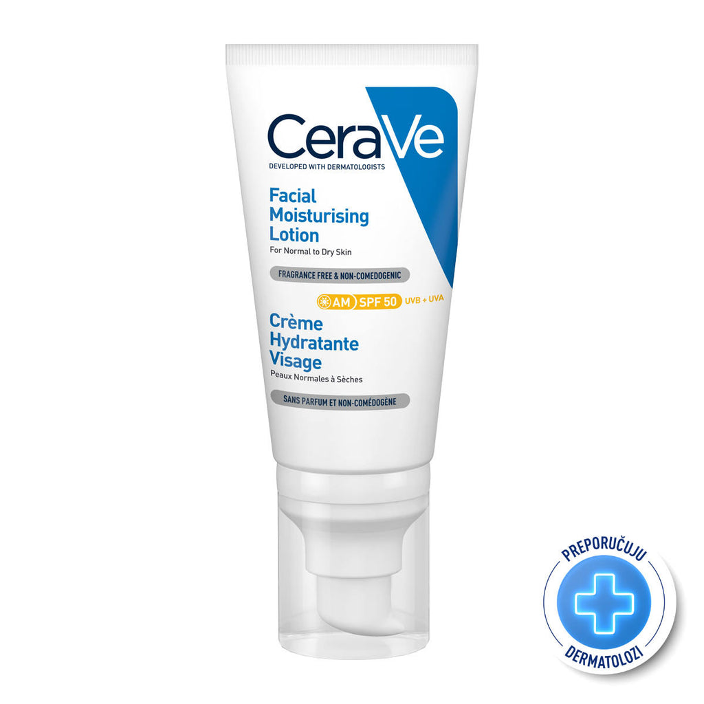 CeraVe Hidratantna njega za lice za normalnu do suhu kožu SPF50 52 ml