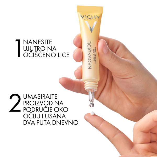 VICHY NEOVADIOL EYES & LIPS Multikorektivna njega za kožu u menopauzi i postmenopauzi za područje oko očiju i usana, 15 ml