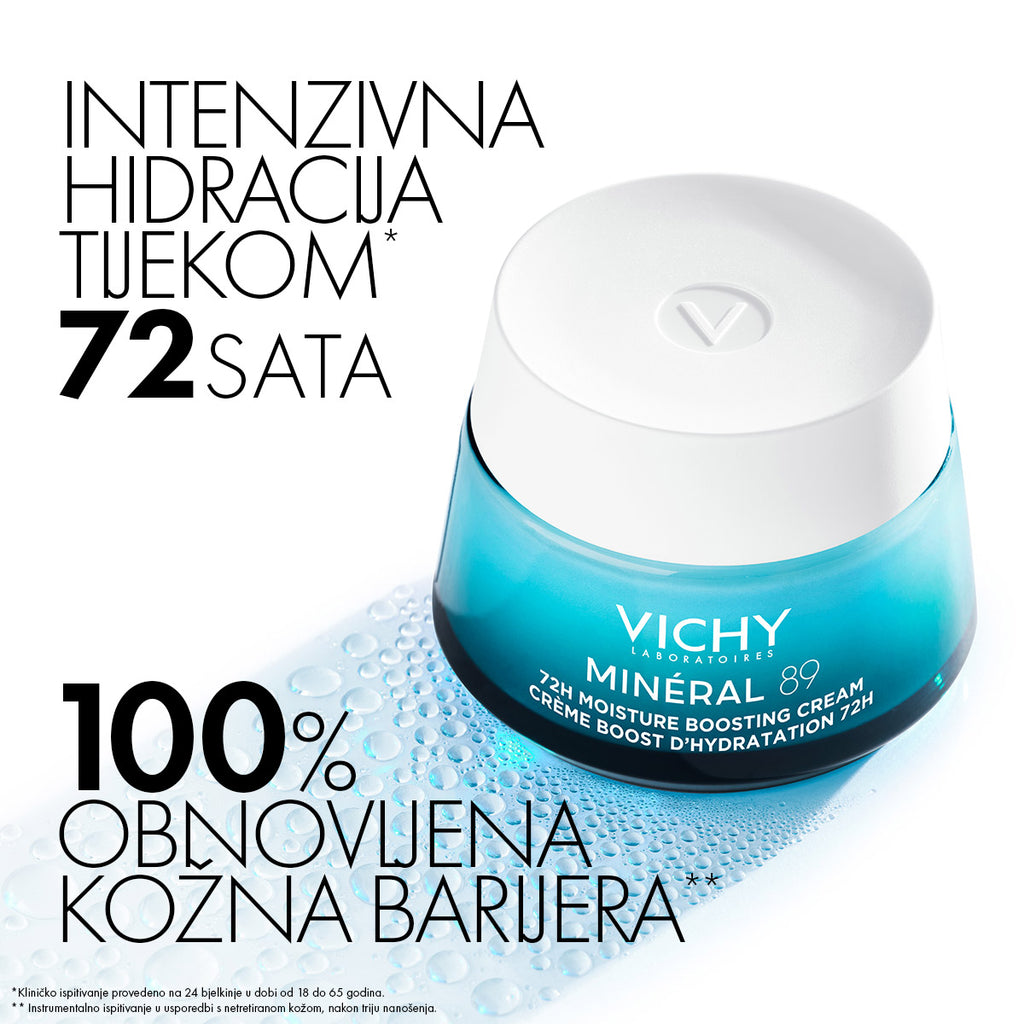 Vichy Mineral 89 Krema za intenzivnu hidraciju tijekom 72 sata za sve tipove kože, 50 ml