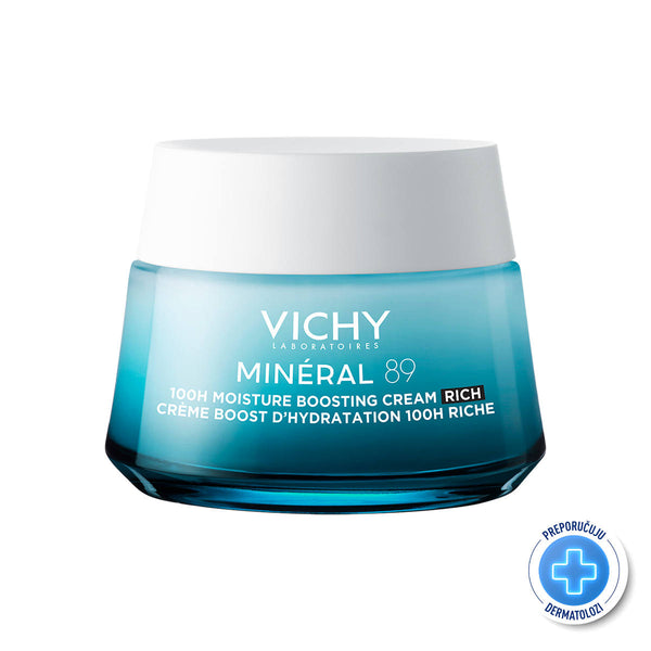 VICHY MINÉRAL 89 Krema za intenzivnu hidraciju tijekom 100 sati bogata tekstura, suha do vrlo suha koža, 50 ml 