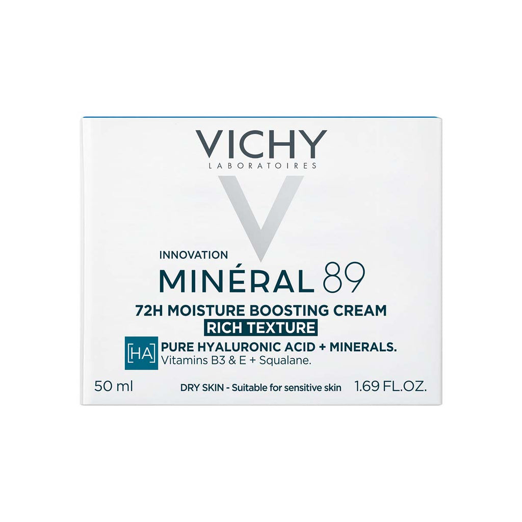 Vichy Mineral 89 Bogata krema za intenzivnu hidraciju tijekom 72 sata za suhe do vrlo suhe kože, 50 ml