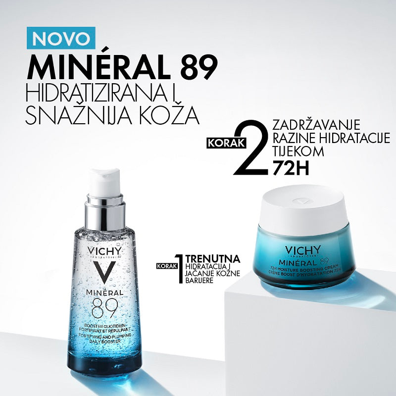 Vichy Mineral 89 Bogata krema za intenzivnu hidraciju tijekom 72 sata za suhe do vrlo suhe kože, 50 ml