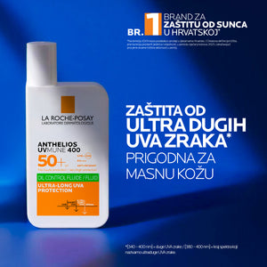 La Roche-Posay Anthelios UVMune 400 Oil Control Fluid za masnu kožu SPF50+ 50 ml