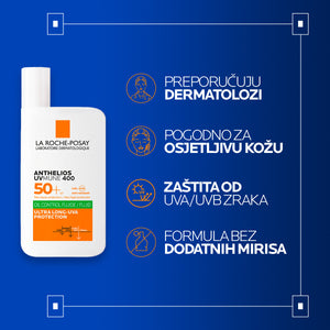 La Roche-Posay Anthelios UVMune 400 Oil Control Fluid za masnu kožu SPF50+ 50 ml
