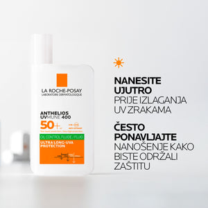 La Roche-Posay Anthelios UVMune 400 Oil Control Fluid za masnu kožu SPF50+ 50 ml