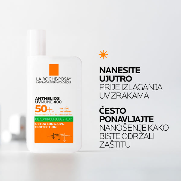 La Roche-Posay Anthelios UVMune 400 Oil Control Fluid za masnu kožu SPF50+ 50 ml