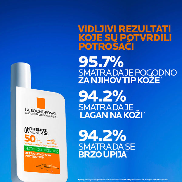 La Roche-Posay Anthelios UVMune 400 Oil Control Fluid za masnu kožu SPF50+ 50 ml
