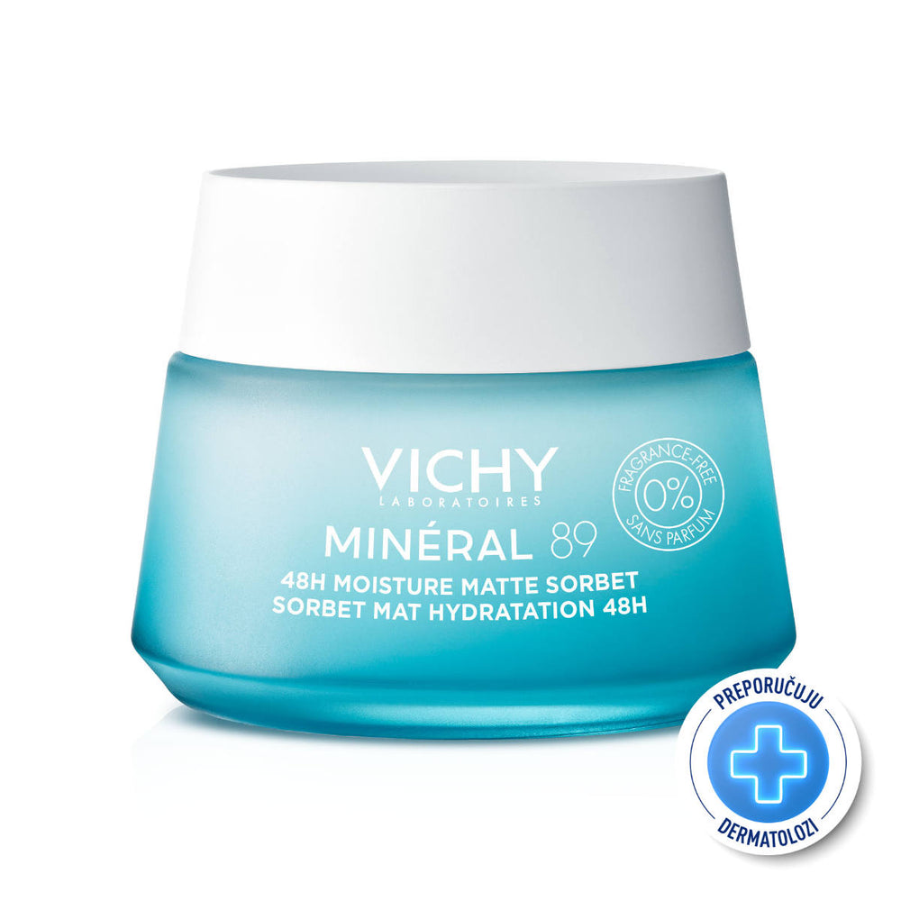 Vichy Mineral 89 Matte sorbet za hidrataciju tijekom 48 sati, 50 ml