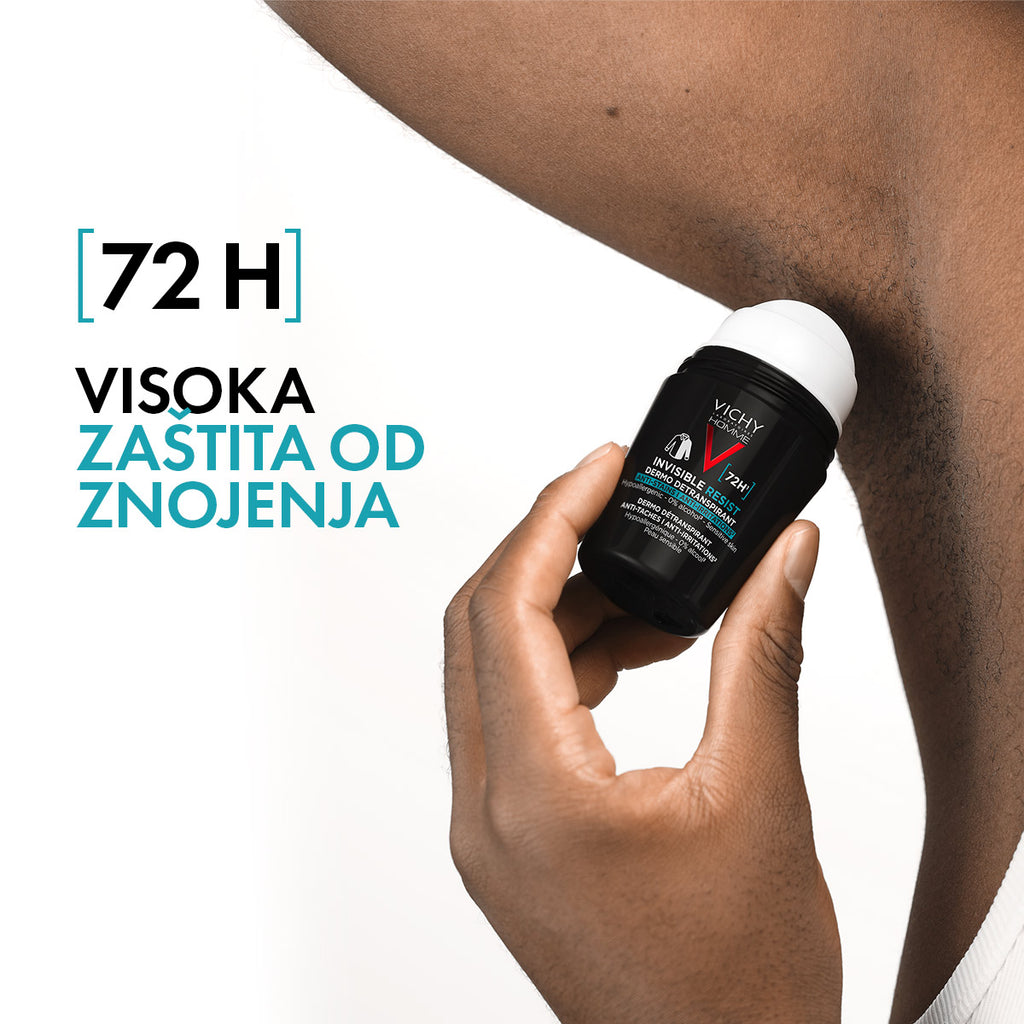 Vichy HOMME - Invisible resist 72h* - Dermo detranspirant - Protiv mrlja I nadraženosti 50 ml