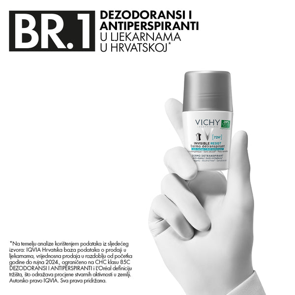 Vichy invisible resist 72h* - Dermo Detranspirant - protiv mrlja i protiv nadraženosti 50 ml