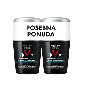 Vichy HOMME - Invisible resist 72h- Dermo detranspirant- Protiv mrlja i nadraženosti 50 ml PROMO