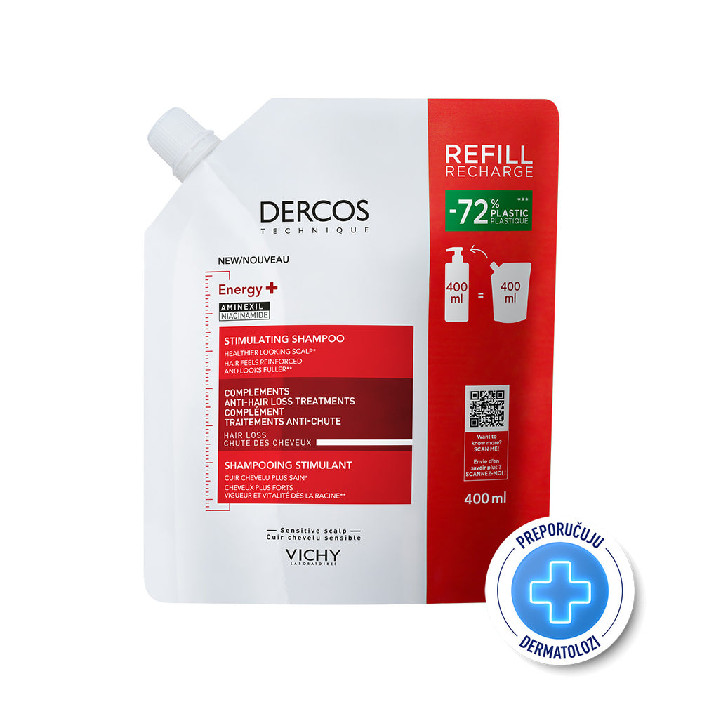 Vichy Dercos Energy+ šampon - ECO REFILL 400 ml