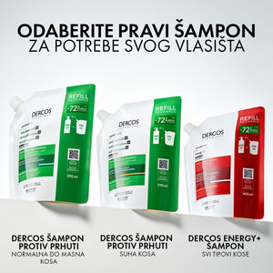 Vichy Dercos Energy+ šampon - ECO REFILL 400 ml