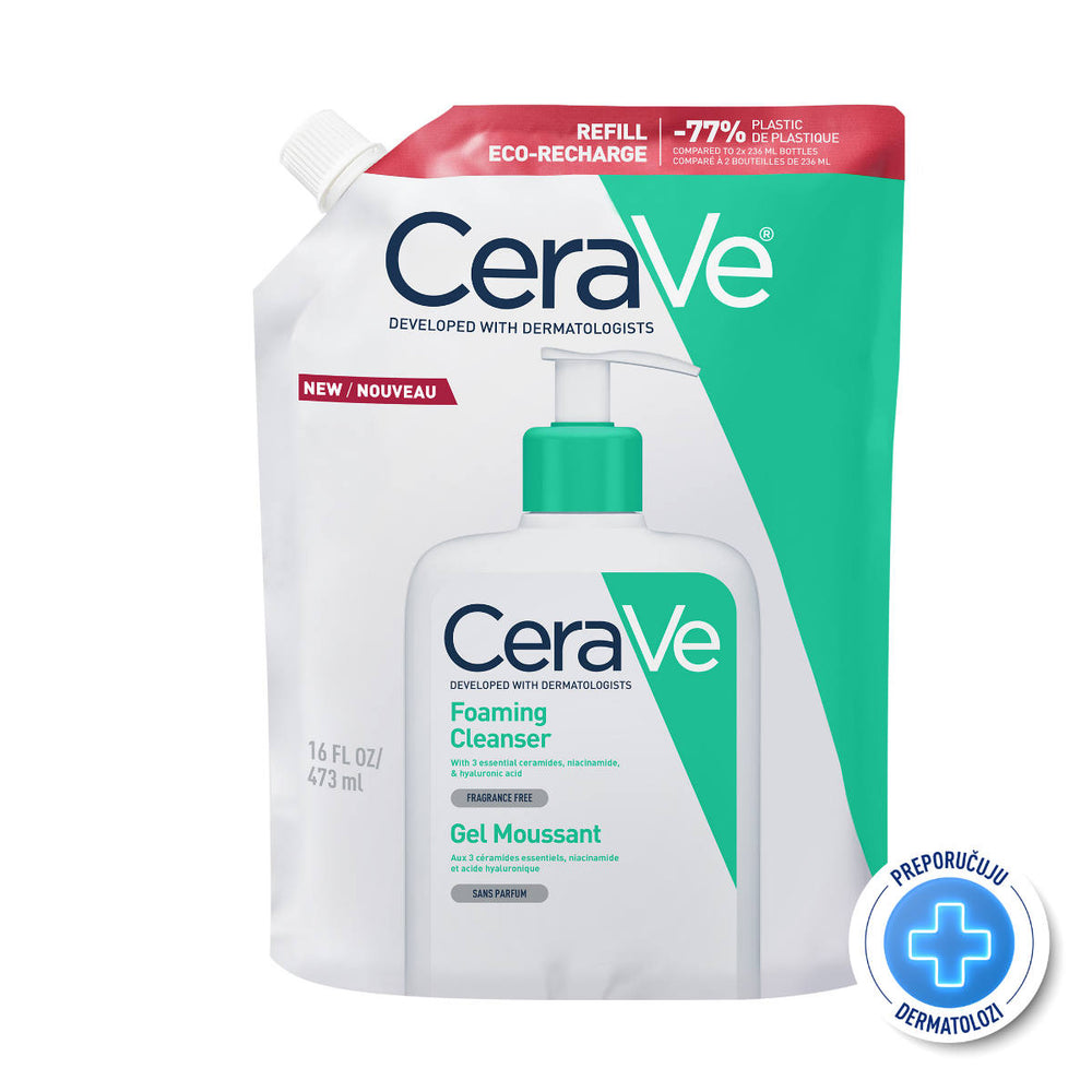 CeraVe Pjenušavi gel za čišćenje za normalnu do masnu kožu 473 ml REFILL