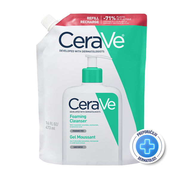 CeraVe Pjenušavi gel za čišćenje za normalnu do masnu kožu 473 ml REFILL