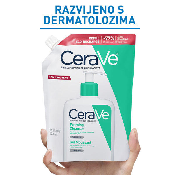 CeraVe Pjenušavi gel za čišćenje za normalnu do masnu kožu 473 ml + REFILL 473 ml