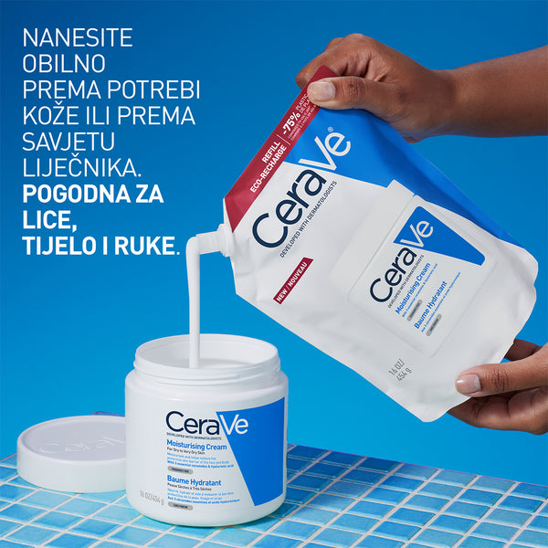 CeraVe Hidratantna krema za suhu do vrlo suhu kožu 454 g REFILL