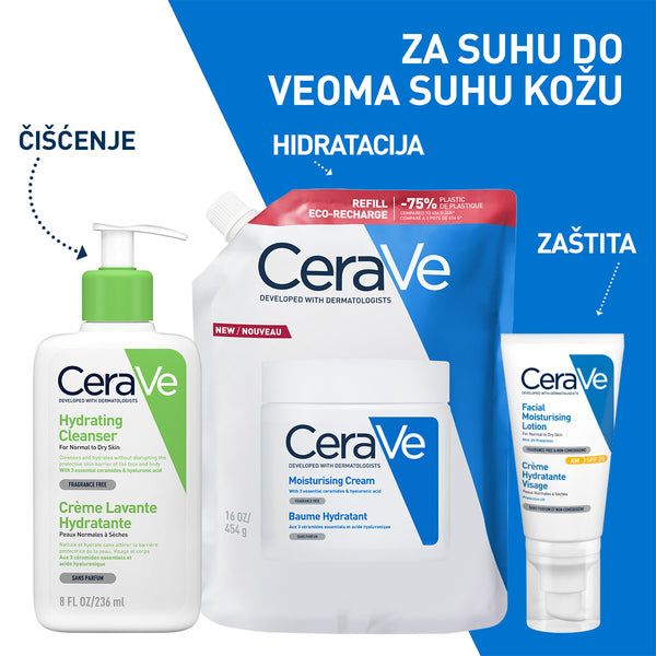 CeraVe Hidratantna krema za suhu do vrlo suhu kožu 454 g REFILL