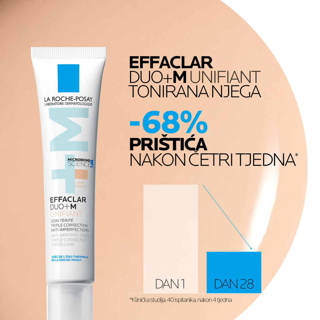 La Roche-Posay EFFACLAR DUO+M Tonirana trostruko korektivna njega protiv nesavršenosti - Light 40 ml