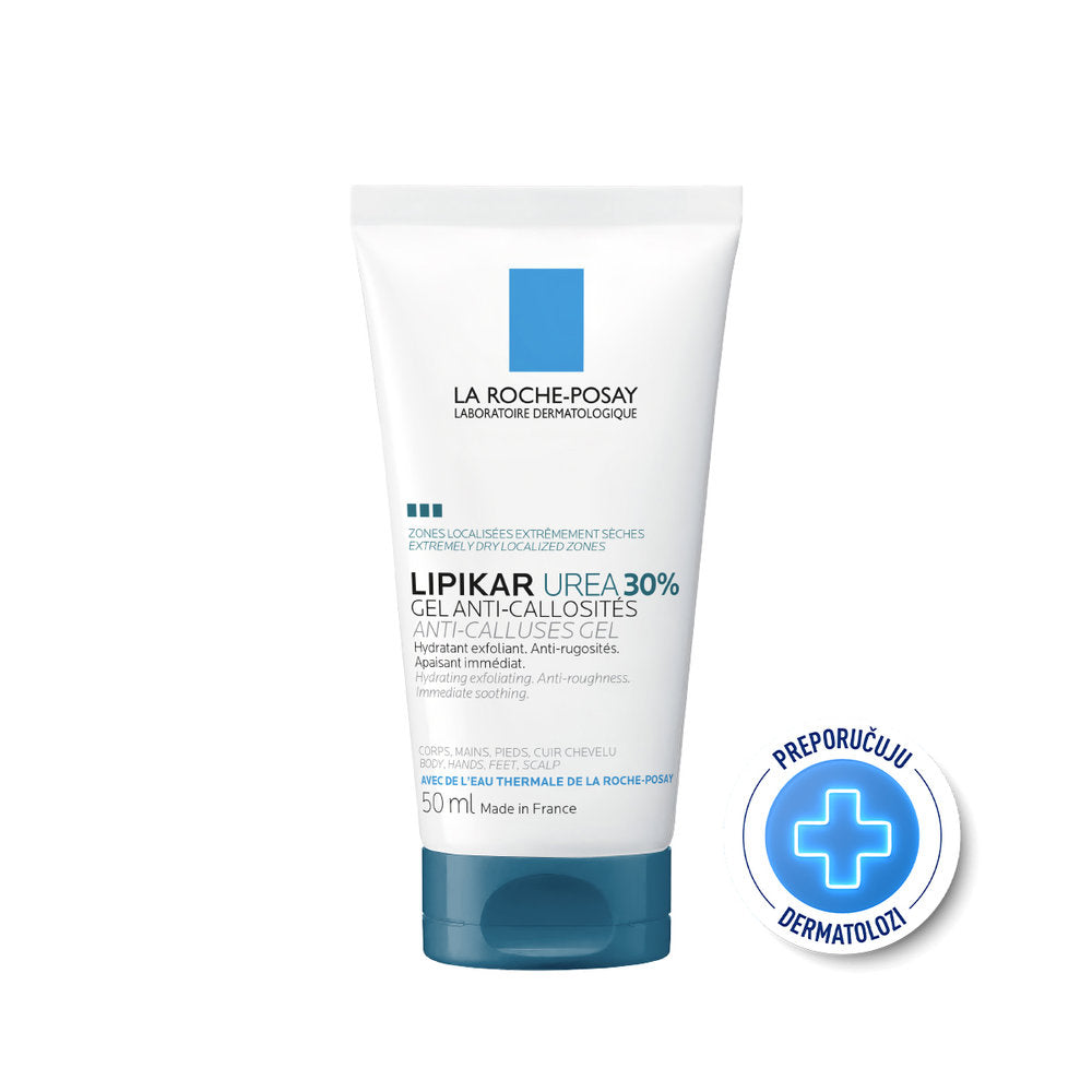 La Roche-Posay LIPIKAR gel s 30% ureje za ciljanu primjenu na suha i gruba područja kože, 50 ml