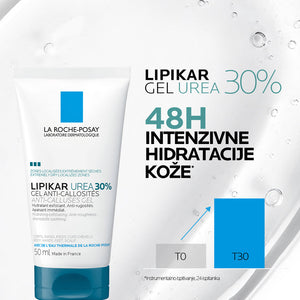 La Roche-Posay LIPIKAR gel s 30% ureje za ciljanu primjenu na suha i gruba područja kože, 50 ml