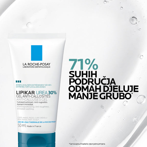 La Roche-Posay LIPIKAR gel s 30% ureje za ciljanu primjenu na suha i gruba područja kože, 50 ml