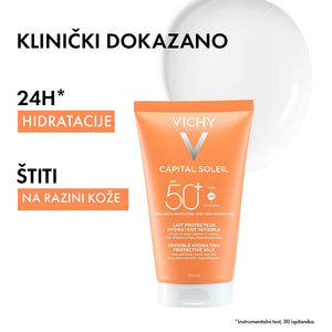 Vichy Capital Soleil Mlijeko za lice i tijelo SPF50+ vrlo visoka zaštita 150 ml