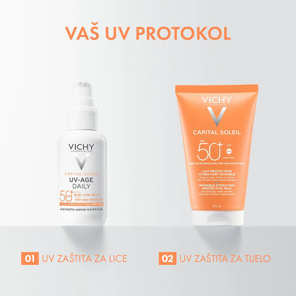 Vichy Capital Soleil Mlijeko za lice i tijelo SPF50+ vrlo visoka zaštita 150 ml