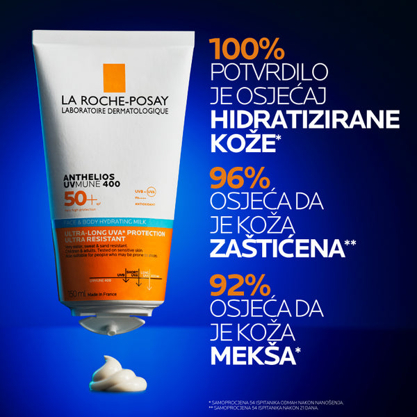 La Roche-Posay ANTHELIOS UVMUNE 400 Hidratantno mlijeko za zaštitu od sunca SPF50+, 150 ml