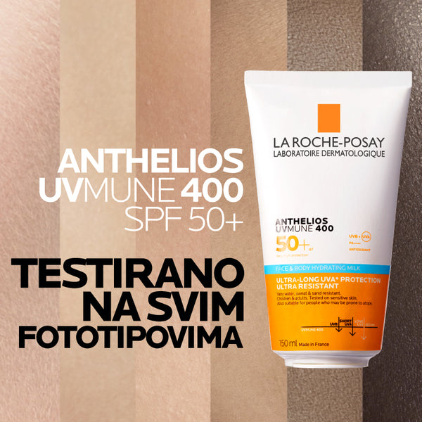 La Roche-Posay ANTHELIOS UVMUNE 400 Hidratantno mlijeko za zaštitu od sunca SPF50+, 150 ml