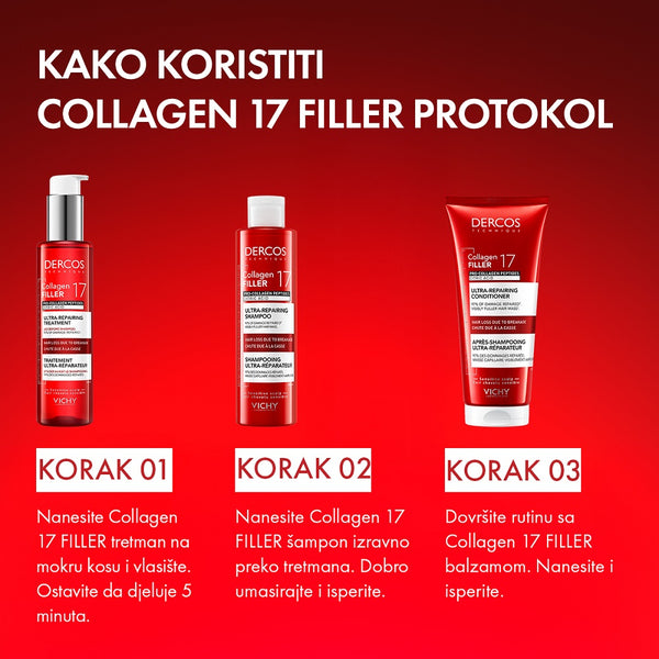 Vichy Dercos Collagen 17 filler ultra-obnavljajući tretman 150 ml