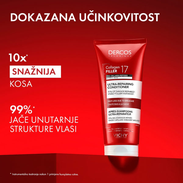 Vichy Dercos Collagen 17 filler ultra-obnavljajući balzam 200 ml