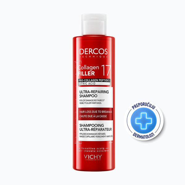 Vichy Dercos Collagen 17 filler ultra-obnavljajući šampon 200 ml