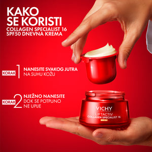 Vichy LIFTACTIV COLLAGEN SPECIALIST 16 KREMA SPF 50 - PAKIRANJE S MOGUĆNOŠĆU DOPUNE, 50ml
