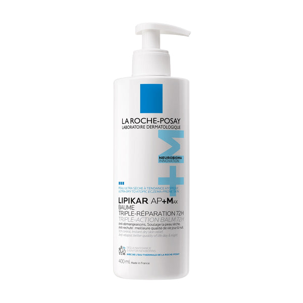 La Roche-Posay LIPIKAR BAUME AP+MAX Balzam s trostrukim djelovanjem za iznimno suhu kožu sklonu atopijskom ekcemu, 400 ml