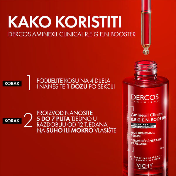 VICHY DERCOS AMINEXIL CLINICAL REGEN BOOSTER - Serum za obnovu kose 90 ml
