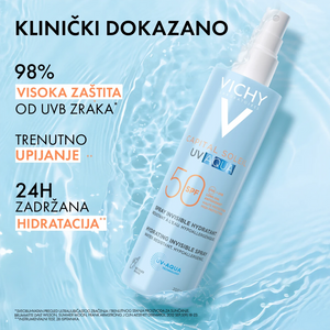 Vichy Capital Soleil UV AQUA hidracijski sprej za lice i tijelo SPF50 visoka zaštita 200 ml