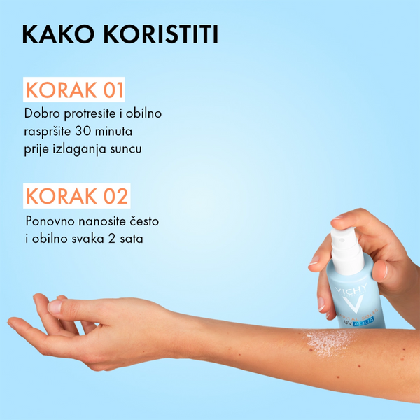 Vichy Capital Soleil UV AQUA hidracijski sprej za lice i tijelo SPF50 visoka zaštita 200 ml