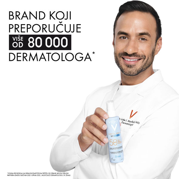 Vichy Capital Soleil UV AQUA hidracijski sprej za lice i tijelo SPF50 visoka zaštita 200 ml