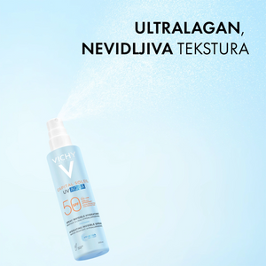 Vichy Capital Soleil UV AQUA hidracijski sprej za lice i tijelo SPF50 visoka zaštita 200 ml
